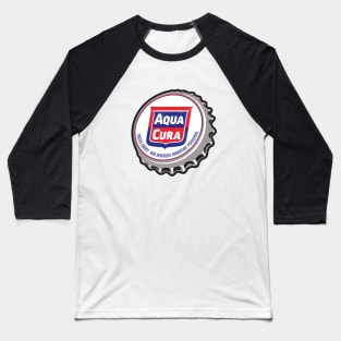 Vintage Retro Aqua Cura Bottlecap Baseball T-Shirt